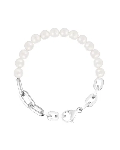 Splendid Pearls Silver 8-8.5mm Pearl Bracelet