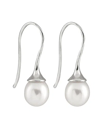 Splendid Pearls Silver 8-8.5nn Freshwater Pearl Drop Earrings