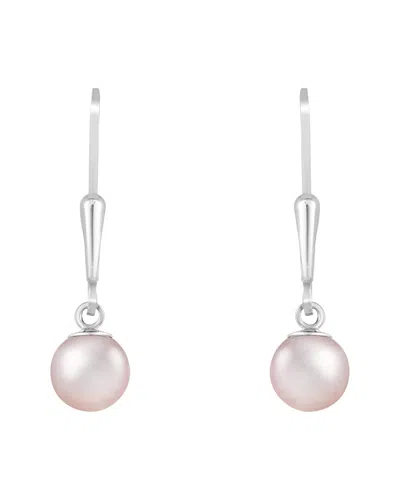 Splendid Pearls Silver 8-9mm Pearl Earrings