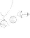 Splendid Pearls Silver 8-9mm Pearl Set