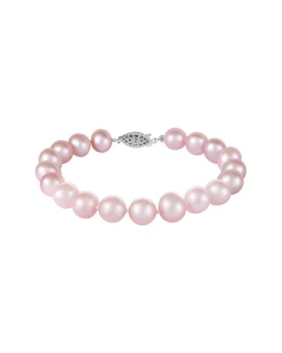 Splendid Pearls Silver 8-9mm Pearl Bracelet In Pink
