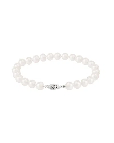 Splendid Pearls Silver 8-9mm Pearl Bracelet In White