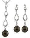 Splendid Pearls Silver 8mm Pearl Set In Metallic