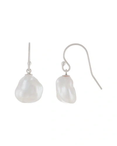 Splendid Pearls Silver 9-10mm Freshwater Pearl Earrings
