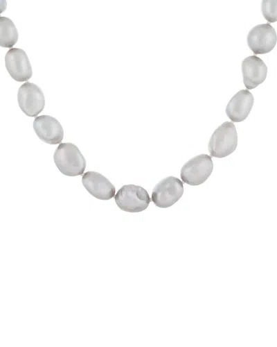 Splendid Pearls Silver 9-10mm Freshwater Pearl Necklace