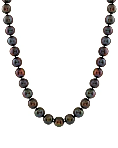 Splendid Pearls Silver 9-10mm Freshwater Pearl Necklace In Multi