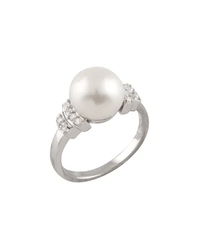 Splendid Pearls Silver 9-10mm Pearl Ring