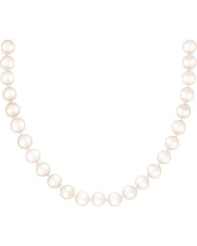 Splendid Pearls Silver 9-10mm Pearl Necklace In White