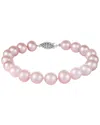 Splendid Pearls Silver 9mm Pearl Necklace In Pink