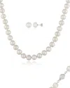 Splendid Pearls Silver 8-9mm Pearl 2pc Jewelry Set