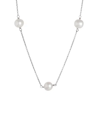 Splendid Pearls Silver Plated 7-8mm Freshwater Pearl Necklace