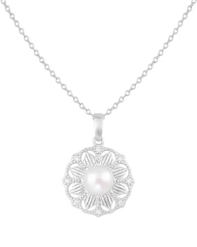 Splendid Pearls Vermeil 6.5-7mm Pearl Pendant