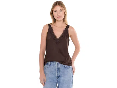 Splendid Penelope Lace Tank Top Women's Clothing Java: Xl (women's 14-16), Polyester In Brown