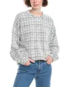 Splendid Penny Tweed Sweater In Gray