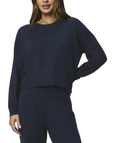 Splendid Phoebe Crewneck Silk-blend Sweater In Nvy-navy
