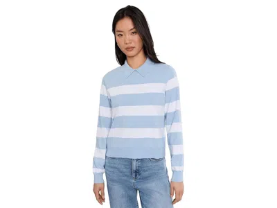 Splendid Phoebe Polo Stripe Sweater In Blue
