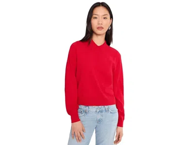 Splendid Phoebe Polo Sweater In Red