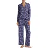 Splendid Pillowsoft Long Sleeve Pajamas In Blue