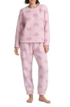 Splendid Plush Pullover & Joggers Set In Purple