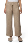 Splendid Pointelle Drawstring Crop Sweater Pants In Neutral