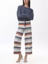 Splendid Polly Stripe Sweater Pant In Moonstone Multi Stripe In White