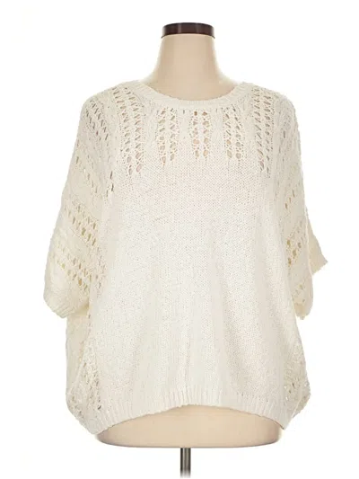 Pre-owned Splendid Poncho In Ivory