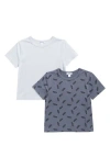 Splendid Print & Solid T-shirt 2-pack In Blue