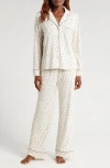 Splendid Print Long Sleeve Pajamas In Painterly Geo
