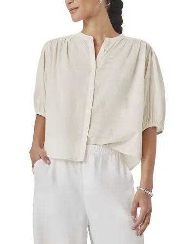 Splendid Puff Sleeve Blouse In Neutral