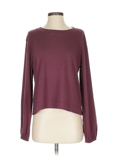 Pre-owned Splendid Pullover Sweater In Burgundy