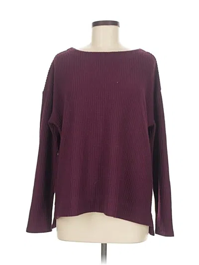 Pre-owned Splendid Pullover Sweater In Burgundy