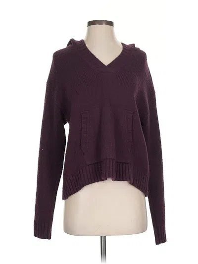 Pre-owned Splendid Pullover Sweater In Burgundy