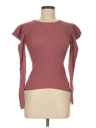 Pre-owned Splendid Pullover Sweater In Burgundy