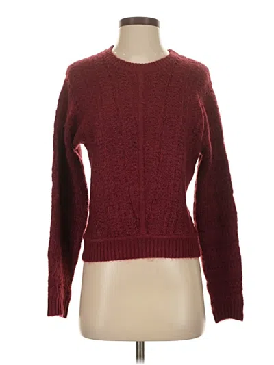 Pre-owned Splendid Pullover Sweater In Burgundy