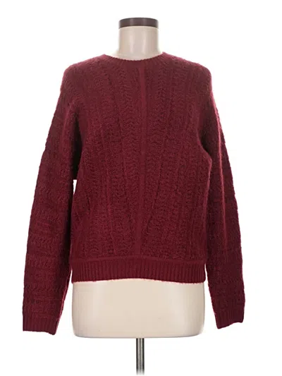 Pre-owned Splendid Pullover Sweater In Burgundy