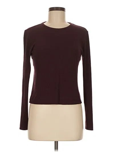Pre-owned Splendid Pullover Sweater In Burgundy