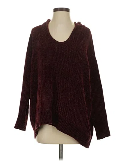 Pre-owned Splendid Pullover Sweater In Burgundy