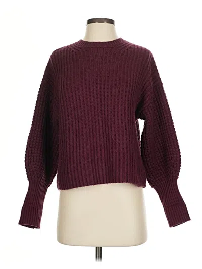 Pre-owned Splendid Pullover Sweater In Burgundy