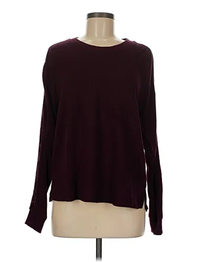 Pre-owned Splendid Pullover Sweater In Burgundy
