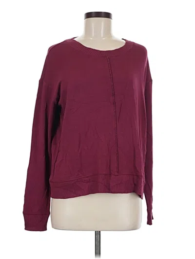 Pre-owned Splendid Pullover Sweater In Burgundy