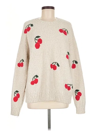Pre-owned Splendid Pullover Sweater In Ivory