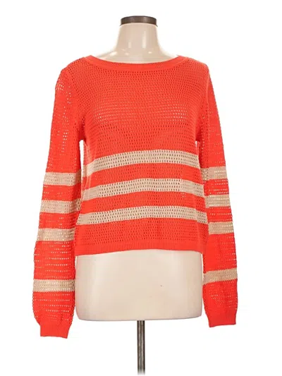 Pre-owned Splendid Pullover Sweater In Orange
