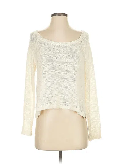 Pre-owned Splendid Pullover Sweater In White