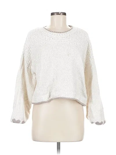 Pre-owned Splendid Pullover Sweater In White