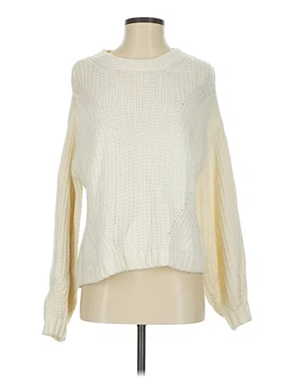 Pre-owned Splendid Pullover Sweater In White