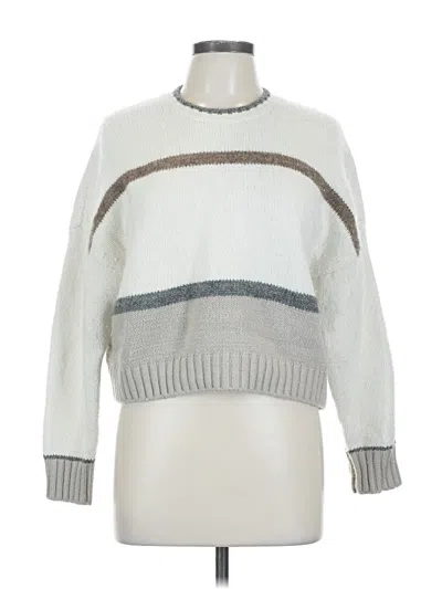 Pre-owned Splendid Pullover Sweater In White