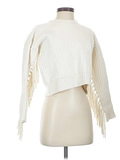 Pre-owned Splendid Pullover Sweater In White