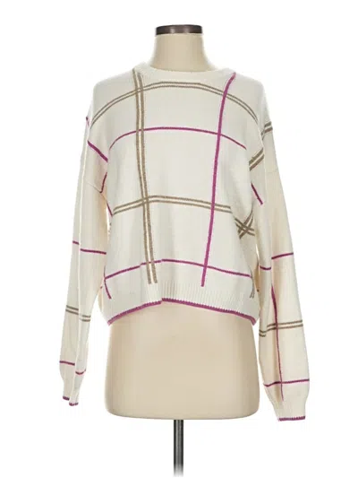 Pre-owned Splendid Pullover Sweater In White