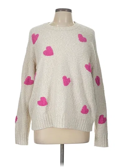 Pre-owned Splendid Pullover Sweater In White