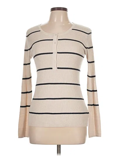 Pre-owned Splendid Pullover Sweater In White